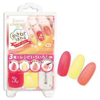 Lucky Trendy - Bw Nail Cocktail Layer Change (fruit Tart) 1 Set