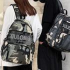 Camo Lettering Backpack