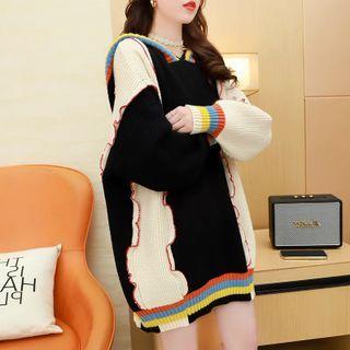 Frill Trim Knit Hoodie