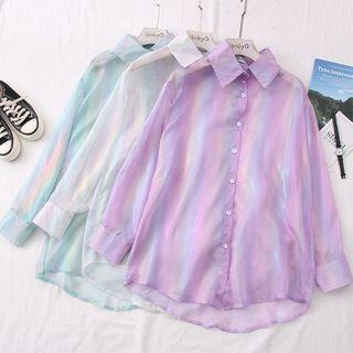 Iridescent Loose-fit Light Shirt