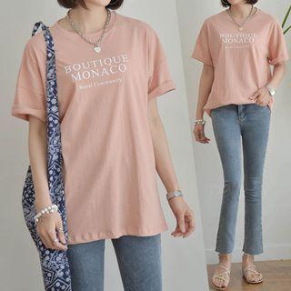 Crewneck Monaco Letter T-shirt