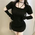 Set: Strapped Sleeve Guards Dress + Sleeve