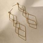 Alloy Rhombus Dangle Earring 1 Pair - Gold - One Size