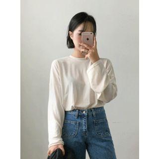 Pocket-accent Washed Boot-cut Jeans