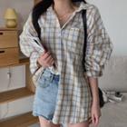Pocket-front Light Checked Shirt