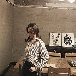 Pocket-front Dip-back Stripe Shirt