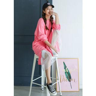 Tall Size Plain Long T-shirt Dress