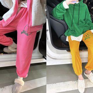Smile-print Dumble Jogger Pants