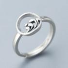 925 Sterling Silver Sea Wave Open Ring S925 Silver - As Shown In Figure - One Size