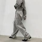 High-waist Wide-leg Satin Pants