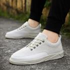 Linen Fabric Lace-up Sneakers