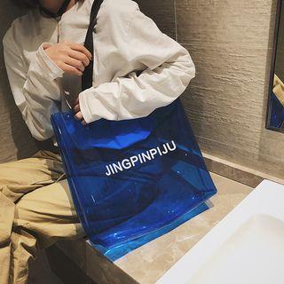 Alphabet Print Clear Shopper Bag