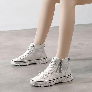High Top Zip Detail Sneakers