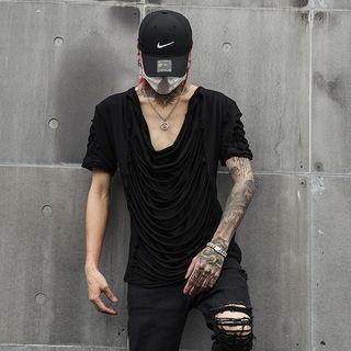Short-sleeve Draped T-shirt