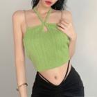 Cold-shoulder Knit Camisole Top