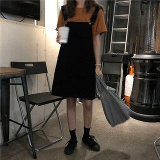Pocket A-line Overall Dress