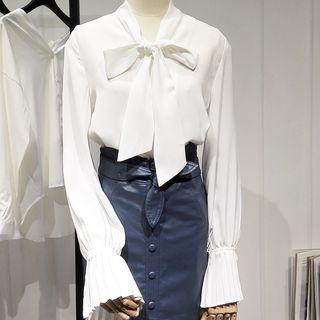 Sashed Chiffon Shirt
