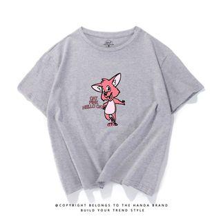 Short-sleeve Fox Printed T-shirt
