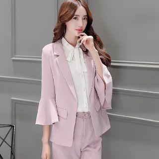 Ruffled Blazer
