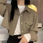 Long-sleeve Cropped Cargo Jacket