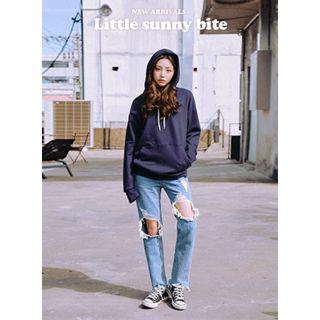 Fleece-lined Colored Pullover