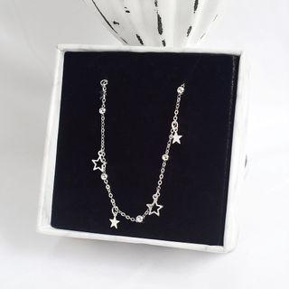 925 Sterling Silver Star Bracelet Anklet - One Size