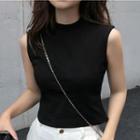 Plain Sleeveless / Short-sleeve Top