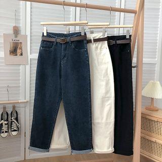 High-waist Denim Wide Leg Trousers