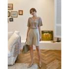 Pintuck Bermuda Shorts