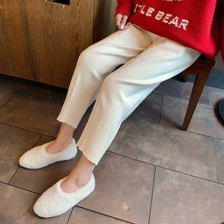 Plain Harem Pants Off-white - One Size