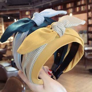 Plaid Panel Bow Headband