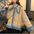 Houndstooth Coat Blue & Yellow - One Size