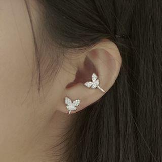 925 Sterling Silver Butterfly Cuff Earring