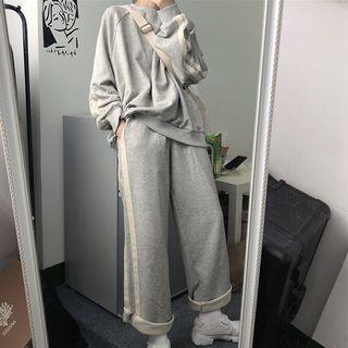 Striped Panel Sweatshirt / Sweatpants