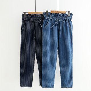 Striped Straight-fit Jeans