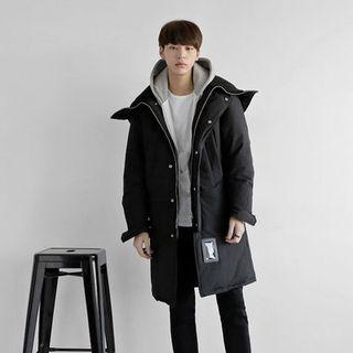 Hooded Funnel-neck Padded Coat