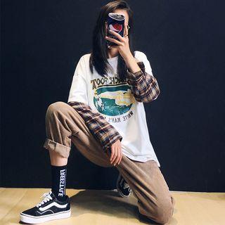 Patchwork Printed Top