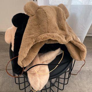 Chenille Animal Ear Trapper Hat