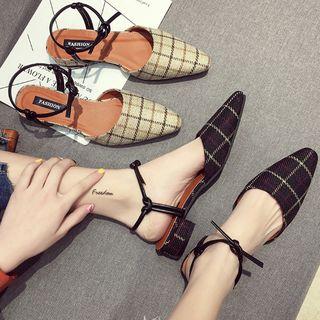 Plaid Mules