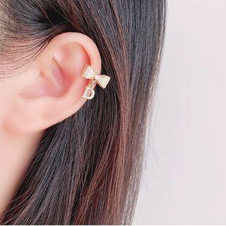 Bow Clip On Earring 1 Pc - Gold - One Size