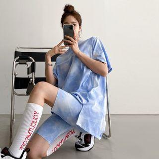 Slit-hem Dyed T-shirt