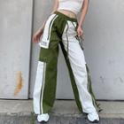 Paneled Wide Leg Cargo Pants