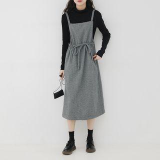 Turtleneck Long-sleeve Top / Drawstring Jumper Dress