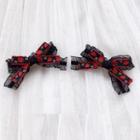 Strawberry Bow Hair Clip 1 Pc - Red Strawberry - Black - One Size