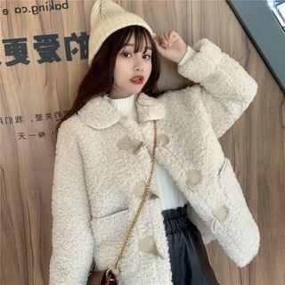 Peter Pan Collar Toggle Long-sleeve Jacket