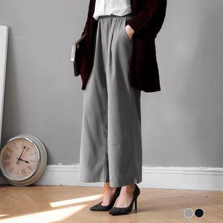 Textured Pleated Culottes