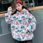 Whale Print Hoodie Multicolor - One Size