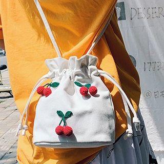 Canvas Cherry Crossbody Bag