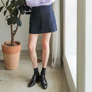 Dual-pocket Miniskirt