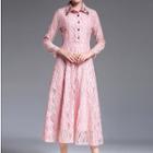 Lace Collared Maxi Dress